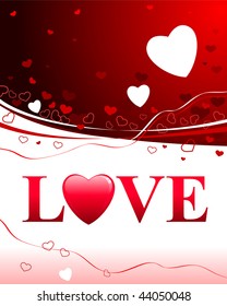 Valentine's Day Love Background Original Vector Illustration