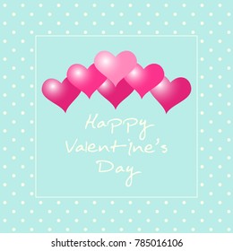 Valentines day love background. Romantic pink heart pattern
