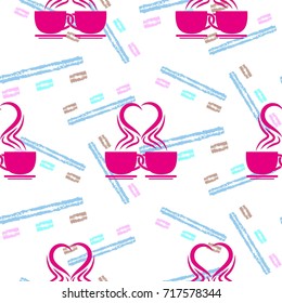 Valentine's Day, love Background texture.  Endless abstract pattern.