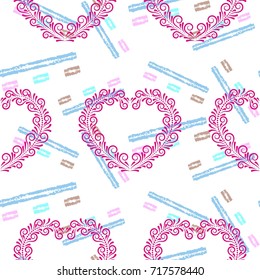 Valentine's Day, love Background texture.  Endless abstract pattern.