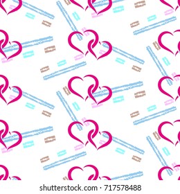 Valentine's Day, love Background texture.  Endless abstract pattern.