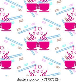 Valentine's Day, love Background texture.  Endless abstract pattern.
