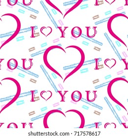 Valentine's Day, love Background texture.  Endless abstract pattern.