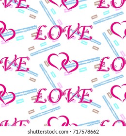 Valentine's Day, love Background texture.  Endless abstract pattern.
