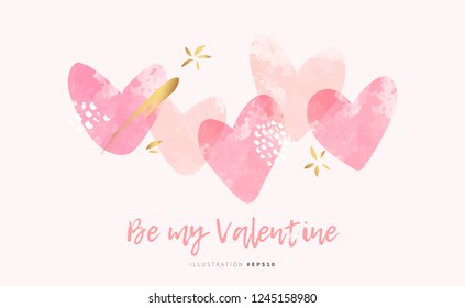 Sparkling Valentine's Card Vector Art & Graphics