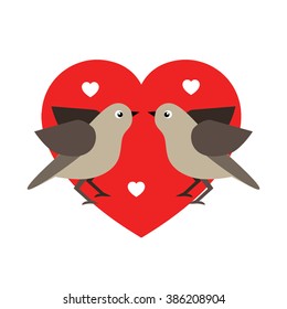 valentine's day love bird vector