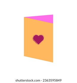 Valentines day, love book icon. Vector illustration. EPS 10.
