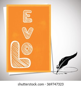 Valentine's day love books with feather background