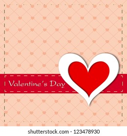 Valentine's Day love card or greeting card. EPS 10.