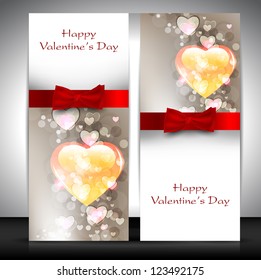 Valentine's Day love card or greeting card. EPS 10.