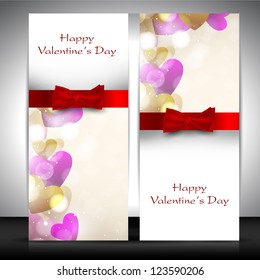 Valentine's Day love card or greeting card. EPS 10.