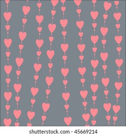 Valentine`s Day Love Card. Vector Background Illustration.