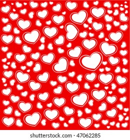 Valentine`s Day Love Card. Vector Background Illustration.