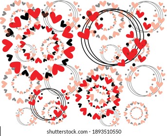 valentines day love circle vector clip art love design vector 