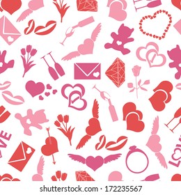 valentine's day and love color pattern eps10