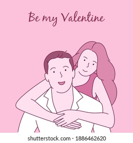 Valentine's Day, love, dating, romance, relationship, togetherness, couple concept. Young happy couple have fun.