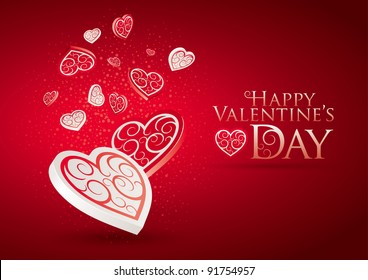 Valentine's Day Love. Editable vector illustration. CMYK color mode. Print ready. All elements are layered separately in vector file.