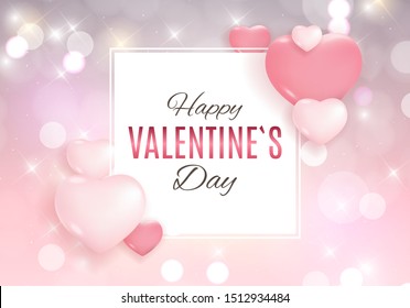 Valentine's Day Love and Feelings Background Design. Vector illustration EPS10