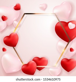Valentine's Day Love and Feelings Background Design. Vector illustration EPS10
