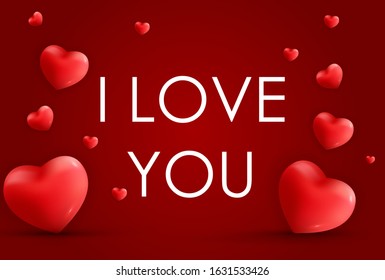 Valentine's Day Love and Feelings Background Design. Vector illustration EPS10