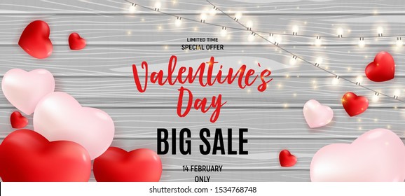Valentine's Day Love and Feelings Heart Background Design. Vector illustration EPS10
