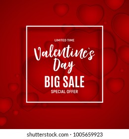 Valentine's Day Love and Feelings Sale Background Design. Vector illustration EPS10