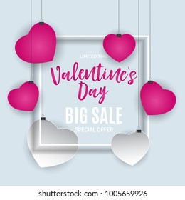 Valentine's Day Love and Feelings Sale Background Design. Vector illustration EPS10