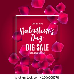 Valentine's Day Love and Feelings Sale Background Design. Vector illustration EPS10