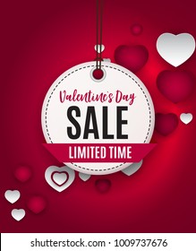 Valentine's Day Love and Feelings Sale Background Design. Vector illustration EPS10
