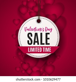 Valentine's Day Love and Feelings Sale Background Design. Vector illustration EPS10