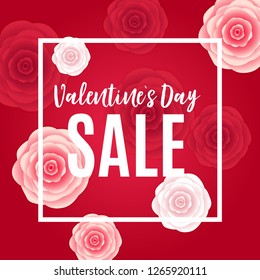 Valentine's Day Love and Feelings Sale Background Design. Vector illustration EPS10