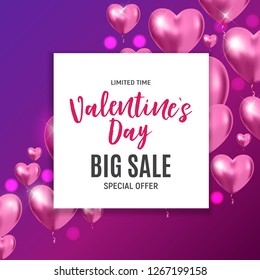 Valentine's Day Love and Feelings Sale Background Design. Vector illustration EPS10