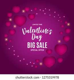 Valentine's Day Love and Feelings Sale Background Design. Vector illustration EPS10