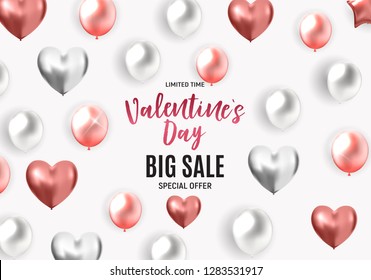 Valentine's Day Love and Feelings Sale Background Design. Vector illustration EPS10