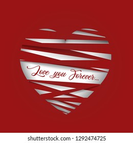Valentine's Day Love and Feelings Sale Background Design. Vector illustration - Vector