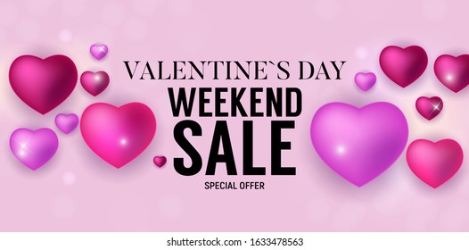 Valentine's Day Love and Feelings Sale Background Design. Vector illustration EPS10