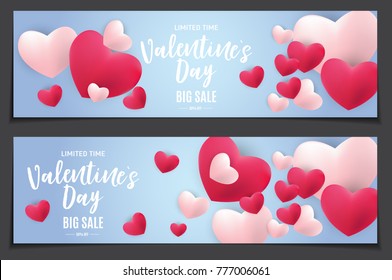 Valentine's Day Love and Feelings Sale Background Design. Vector illustration EPS10