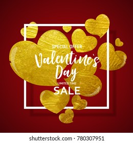 Valentine's Day Love and Feelings Sale Background Design. Vector illustration EPS10