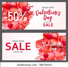 Valentine's Day Love and Feelings Sale Background Design. Vector illustration EPS10