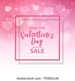 Valentine's Day Love and Feelings Sale Background Design. Vector illustration EPS10