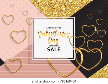 Valentine's Day Love and Feelings Sale Background Design. Vector illustration EPS10