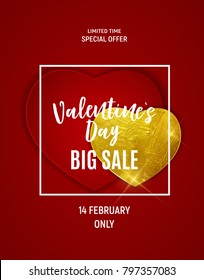 Valentine's Day Love and Feelings Sale Background Design. Vector illustration EPS10