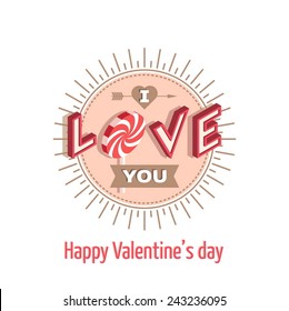 Valentine's Day love greeting card