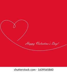 Valentines day love heart background, vector illustration