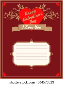 Valentines Day. Love. Heart. Valentine's card.