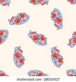 Valentine's Day love heart , cartoon seamless pattern background