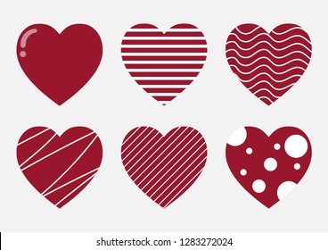 valentines day and love heart design with isolated white background