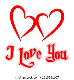 Valentine's day, love. Heart with the inscription.