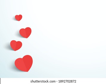 Saint-Valentin, Coeur d'amour, Arrière-Plan Blanc Minimal