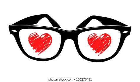 Valentines Day Love heart in sunglass